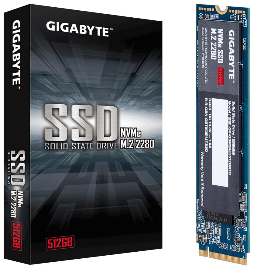 M.2 2280 512GB Gigabyte Client SSD Gp-gsm2ne3512gntd PCIe Gen3x4 with NVMe, 1700/1550, Iops 270/340K