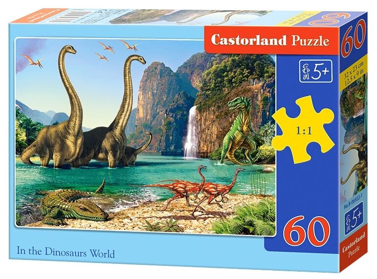 Пазл Castorland Puzzle Динозавры 60 деталей 32х23см B-06922 5+