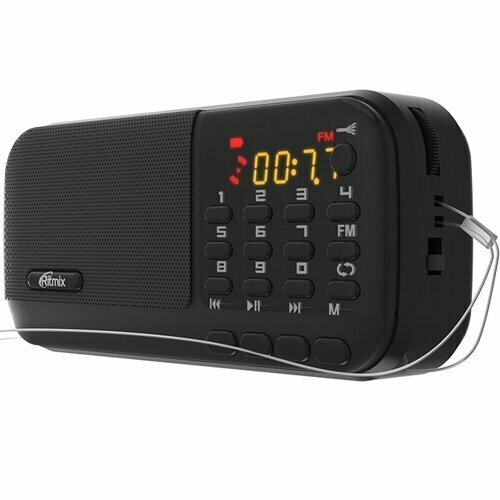 Радиоприемник Ritmix RPR-007 usb, microSD,87,5-108 МГц , встроеный акумулятор, фонарик