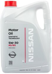 Синтетическое моторное масло Nissan 5W-30 FS A5/B5, 5 л