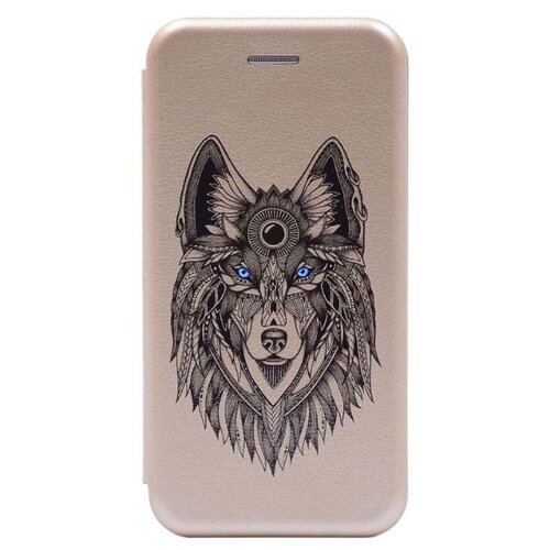 фото Чехол-книжка gosso book art jack для samsung galaxy a31 золотой grand wolf