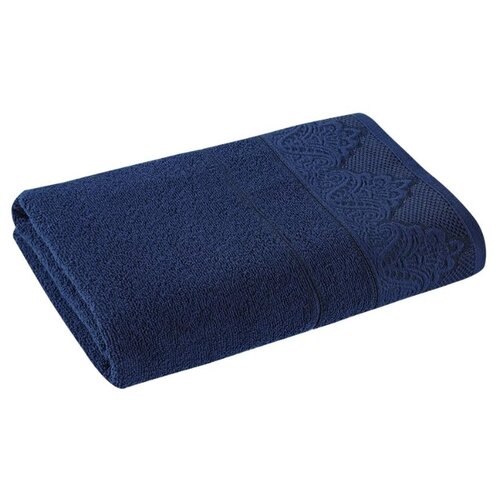 фото "полотенце махровое "karna" с жаккардом siesta; синий; размер: 50 х 90"