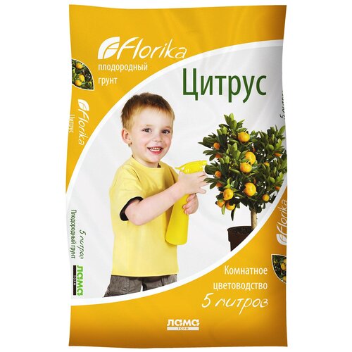 грунт florika бегония фиалка 2 5 л Грунт Florika Цитрус, 5 л, 2.6 кг