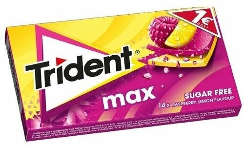 Жевательная резинка Trident Raspberry Lemon Max Gum