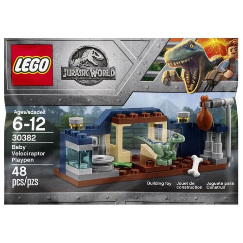 Конструктор LEGO Jurassic World 30382 Игровая площадка малыша Велоцираптора, 48 дет. lego 30382 jurassic world baby velociraptor playpen