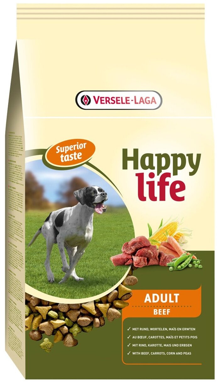 Сухой корм для собак Happy life говядина 15 кг