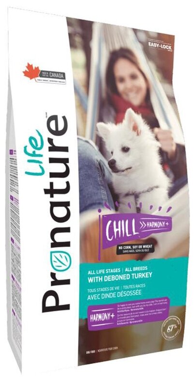 Корм сухой Pronature Life Chill для собак и щенков (с индейкой), 2,27 кг