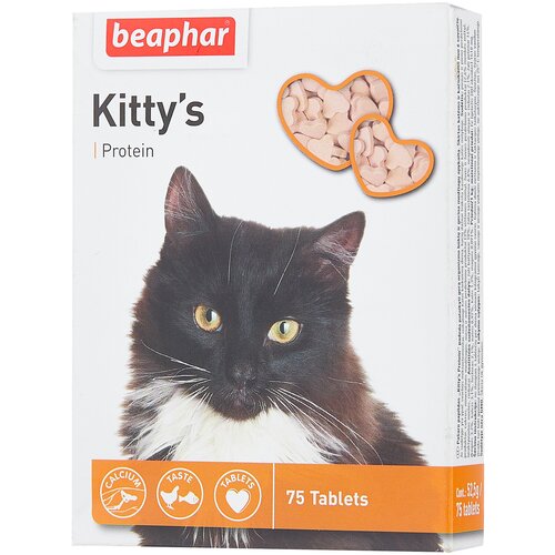 Кормовая добавка Beaphar Kitty's + Protein , 75 таб.