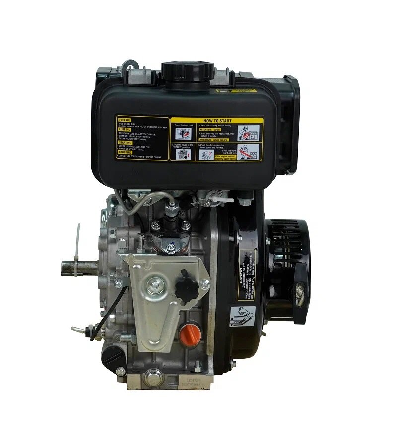 Двигатель Loncin Diesel LCD230FD D20 5А (LCD170FD) (5л.с., 227куб. см, вал 20мм, ручной и электрический старт, катушка 5А) - фотография № 7