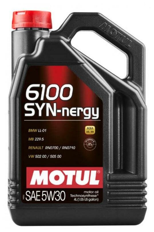 Синтетическое моторное масло Motul 6100 SYN-nergy 5W-30, 4 л