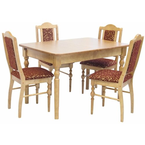 Обеденный комплект стол со стульями из массива Владимир