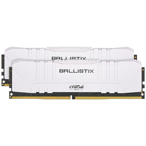 Оперативная память Crucial Ballistix DDR4 3200 (PC4 25600) DIMM 288 pin, 8 ГБ 2 шт. 1.35 В, CL 16, BL2K8G32C16U4W белая