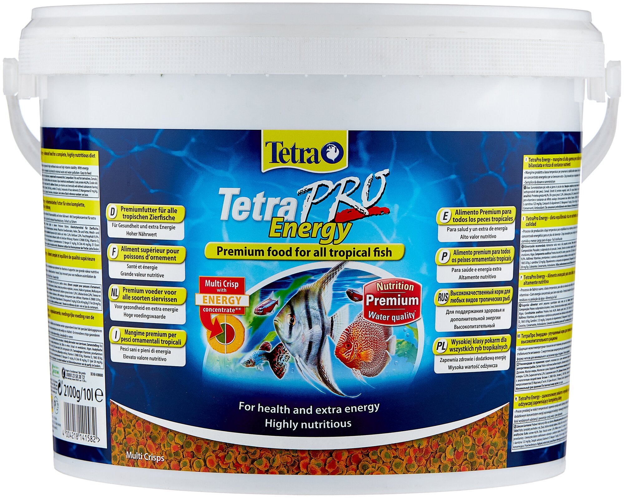 Корм для аквариумных рыб Tetra TetraPRO Energy Multi-Crisps 10 л (чипсы) - фотография № 1