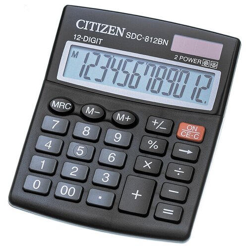 Citizen Калькулятор настольный компактный CITIZEN бухг. SDC812(BN/ NR) 12 разряд DP