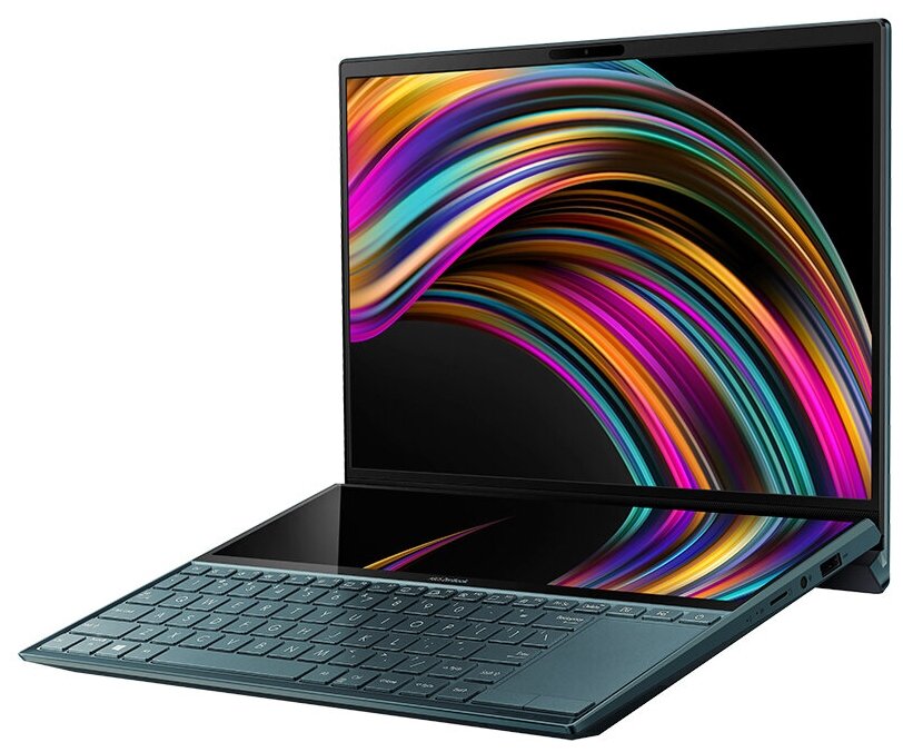 14 Ноутбук ASUS ZenBook Duo UX481FL-BM020T 1920x1080 Intel Core i7 18 ГГц RAM 16 ГБ SSD 512 ГБ GeForce MX250 Win10 Pro 90NB0P61-M01250 синий