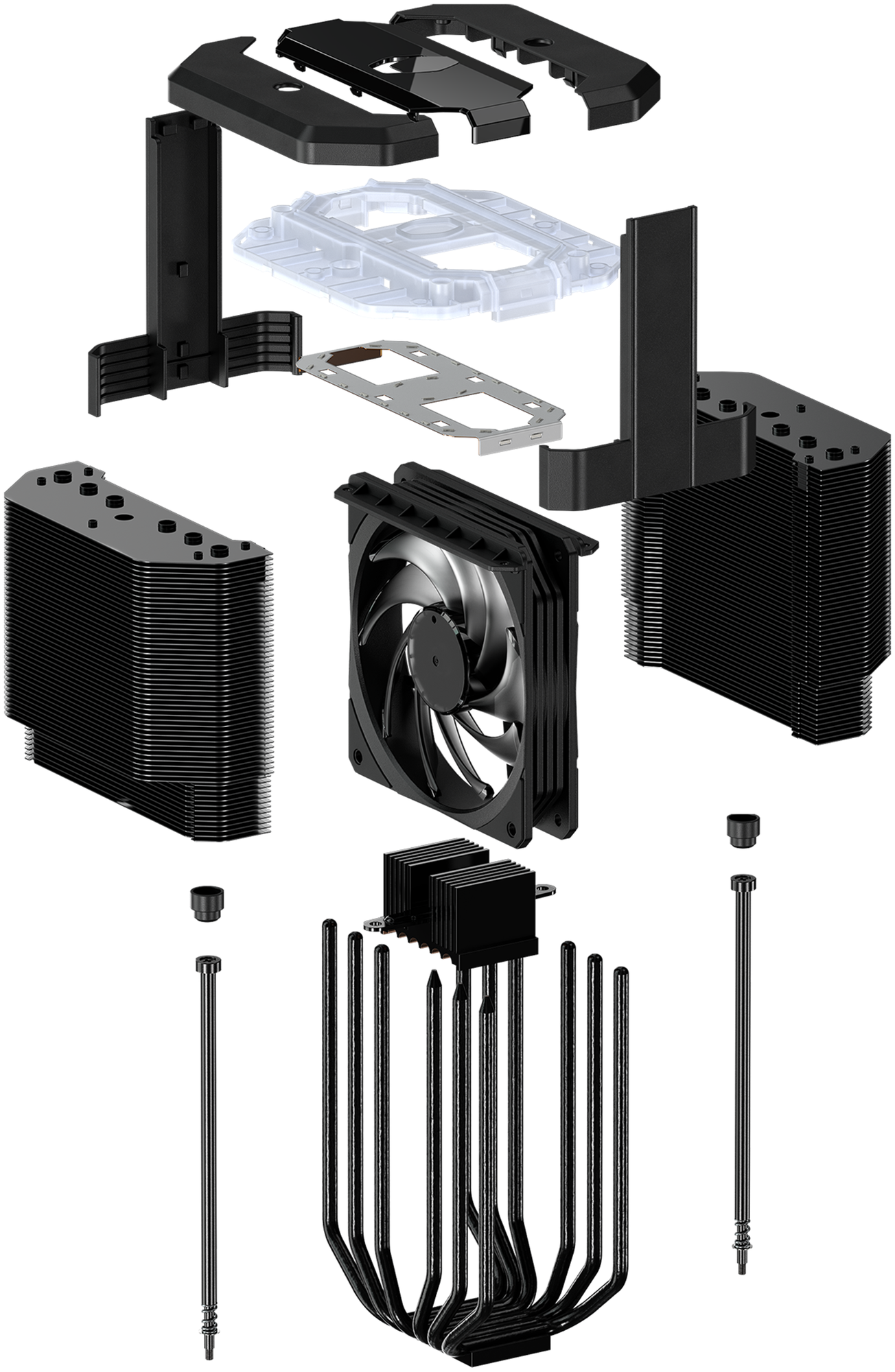 Cooler Master CPU Cooler MasterAir MA620M, 650-2000 RPM, 200W, ARGB LED fan, ARGB LED controller, Full Socket Support - фото №4