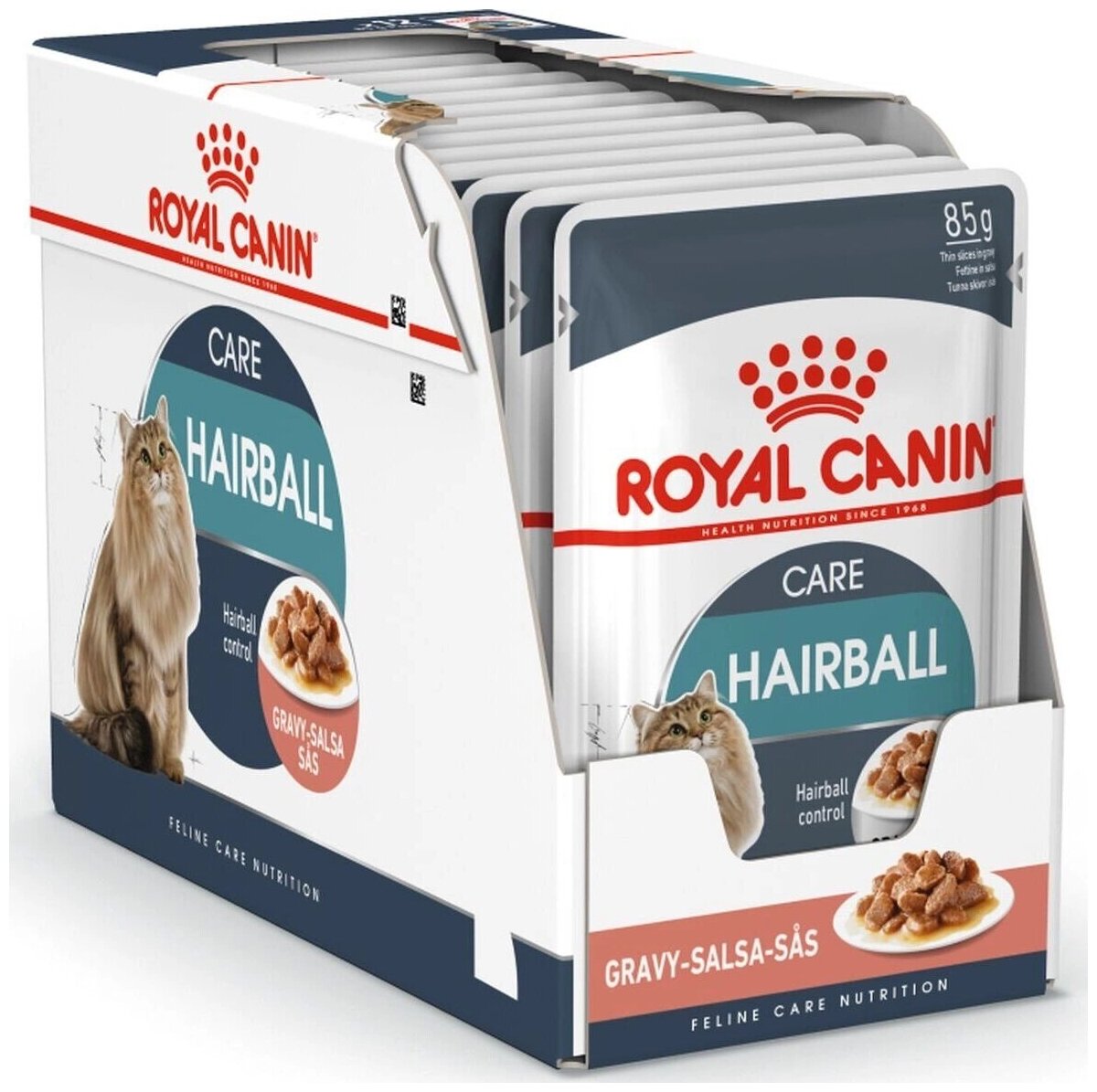 Влажный корм для кошек Royal Canin Hairball для вывода шерсти 12 шт. х 85 г (кусочки в соусе)