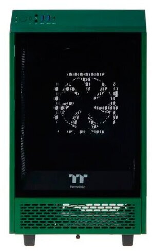 Корпус mini-ITX Thermaltake зеленый, без БП, фронтальная и боковые панели из закаленного стекла, USB Type-C, 2*USB3.0 audio - фото №6