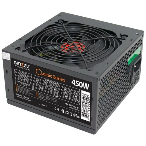 Блок питания Ginzzu CA450 450W черный OEM