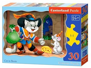 Пазл Castorland Cat in Boots (B-03730), 30 дет., 23х32х13 см, мультиколор