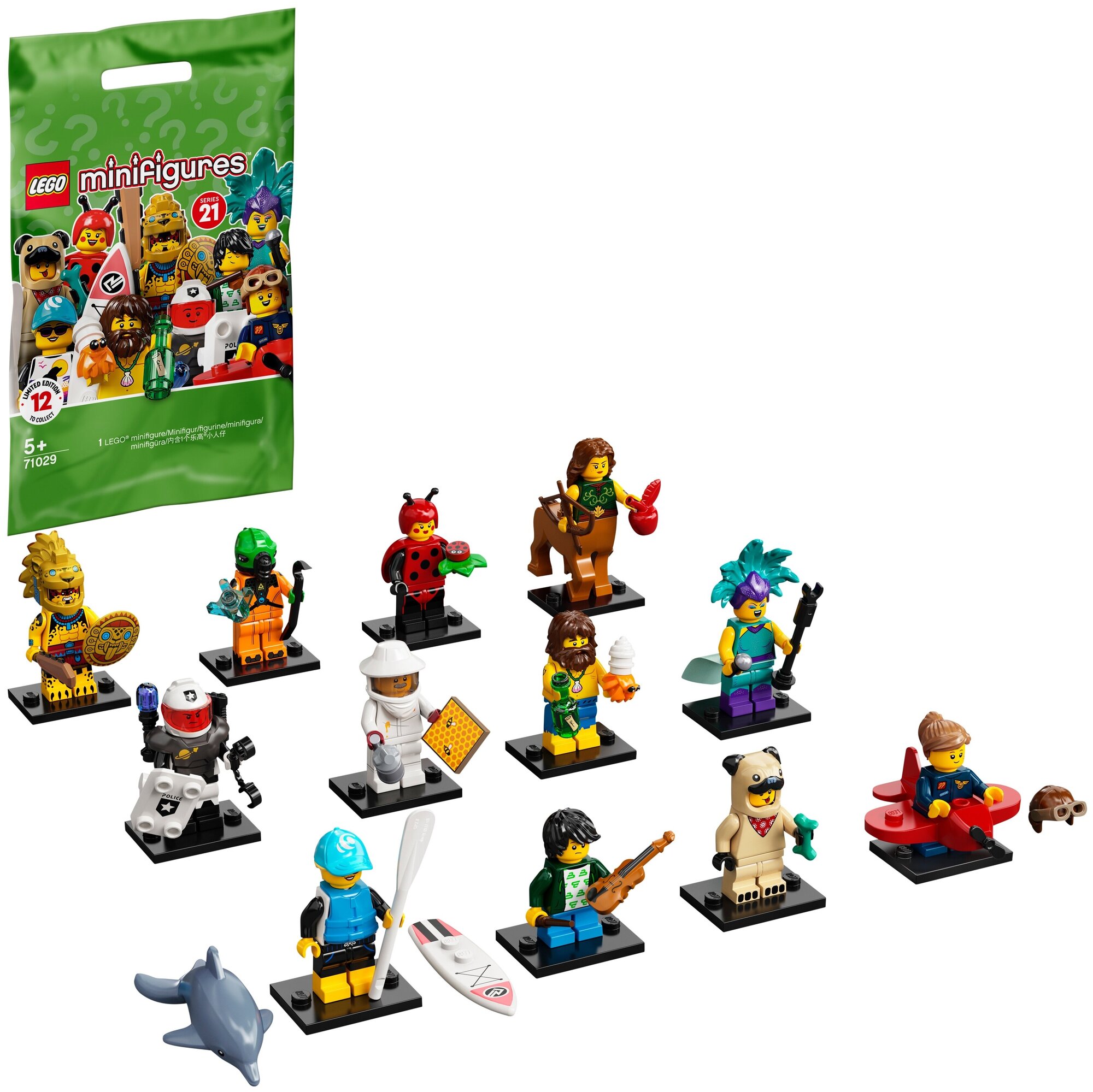 Конструктор LEGO Collectable Minifigures 71029 Серия 21, 8 дет.