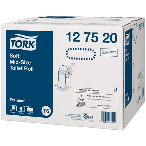 Туалетная бумага TORK Premium 127520 27 рул., белый, без запаха туалетная бумага tork premium 120320 8 рул 184 лист белый без запаха