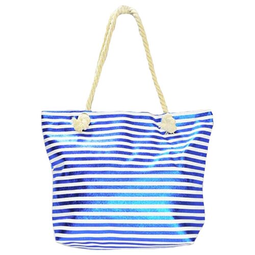сумка пляжная фактура вязаная бежевый Сумка пляжная , фактура вязаная, голубой
