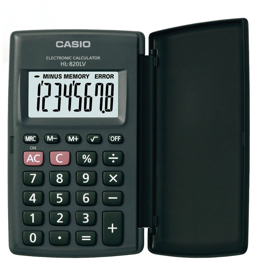 Калькулятор карманный CASIO HL-820LV-BK-S