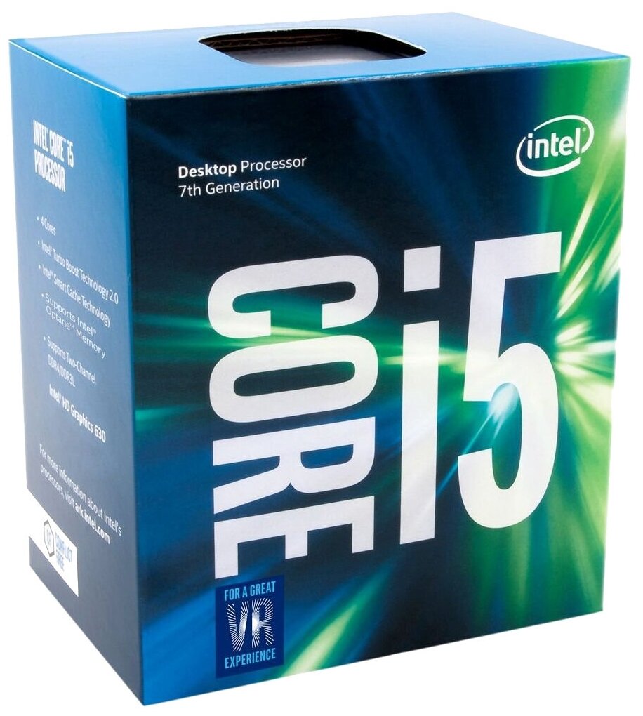 Процессор Intel Core i5-7500 LGA1151, 4 x 3400 МГц BOX