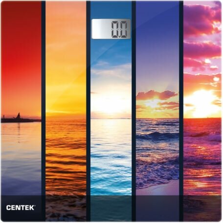 Весы напольные CENTEK CT-2421 Закат - электронные 180кг, 0,1кг, LCD 45x28, размер 26х26см