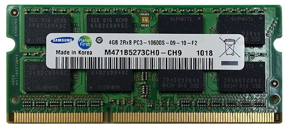 Оперативная память Samsung 4 ГБ DDR3 1333 МГц SODIMM CL9 M471B5273CM0-CH9