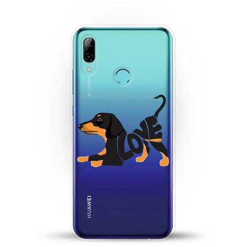 фото Силиконовый чехол такса love на huawei p smart (2019) andy & paul