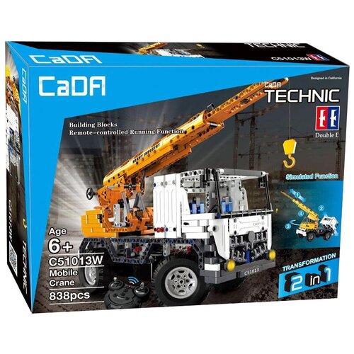 конструктор double eagle cada technic c52014w колесный погрузчик 213 дет Конструктор Double Eagle CaDA Technic C51013W Автокран, 838 дет.