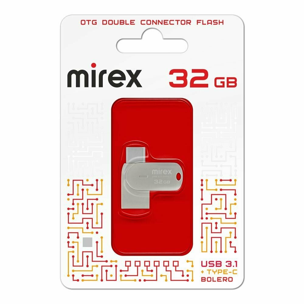 Накопитель USB 3.1 32GB Mirex OTG, Type-C, металл - фото №10