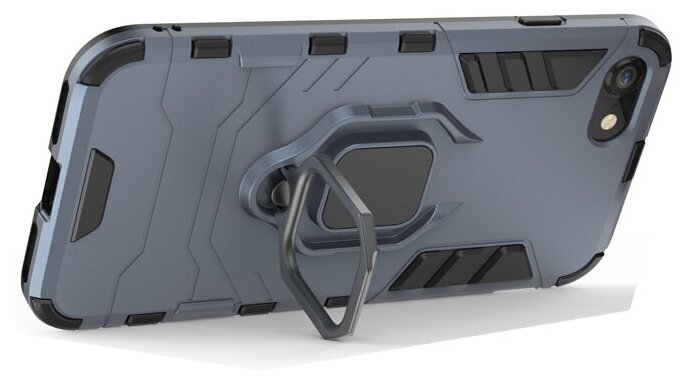 Противоударный чехол с кольцом Panther Case для iPhone 7 / 8 / SE (2020) синий