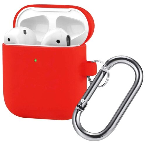 фото Чехол для apple airpods 1/2 силиконовый innozone hang case - красный (ap2-20c-mk-08)