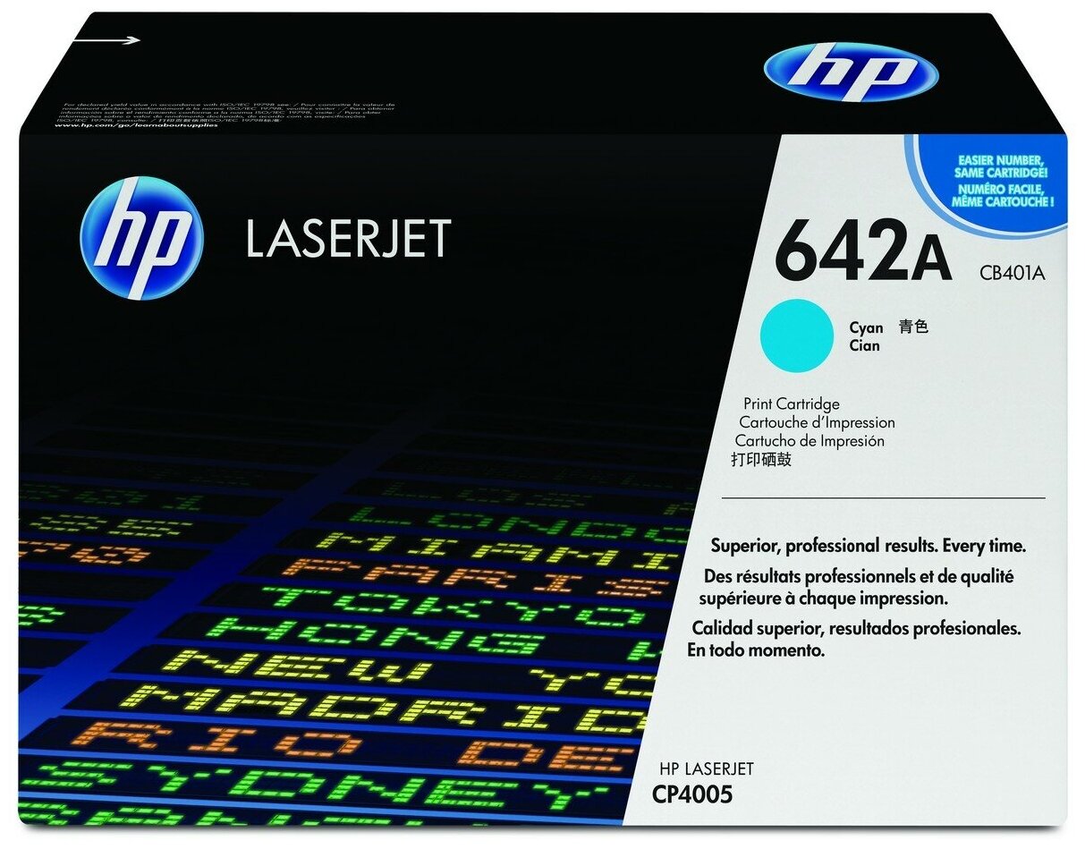 Картридж HP Color LaserJet CB401A Cyan Print Cartridge для CLJ CP4005, 7500 страниц