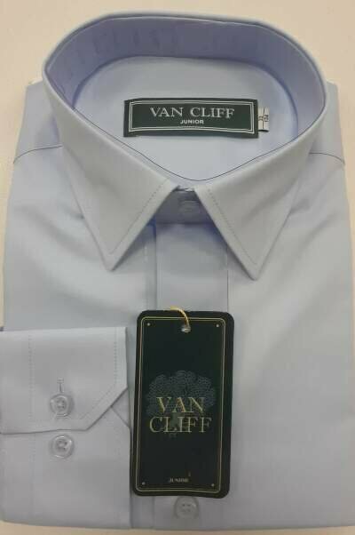 Школьная рубашка Van Cliff, размер 122/128, голубой