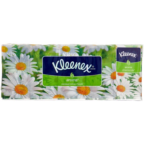 Kleenex Носовые платочки  Aroma Ромашка 10шт