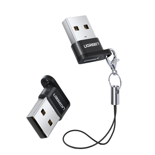 Адаптер UGREEN US280 (50568) USB A Male to USB-C Female Adapter. Цвет: черный адаптер удлинитель для сетевого кабеля ugreen nw114 30718 rj 45 network keystone jack in line coupler female to female в комплекте 10шт цвет черный