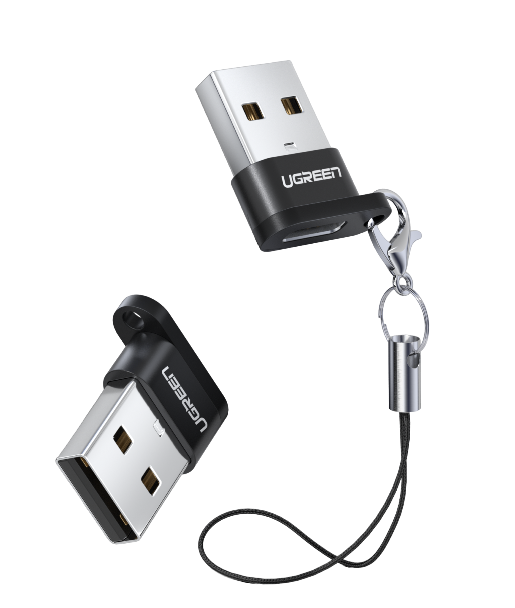 Адаптер UGREEN 50568_ USB A Male to USB-C Female, черный - фото №1