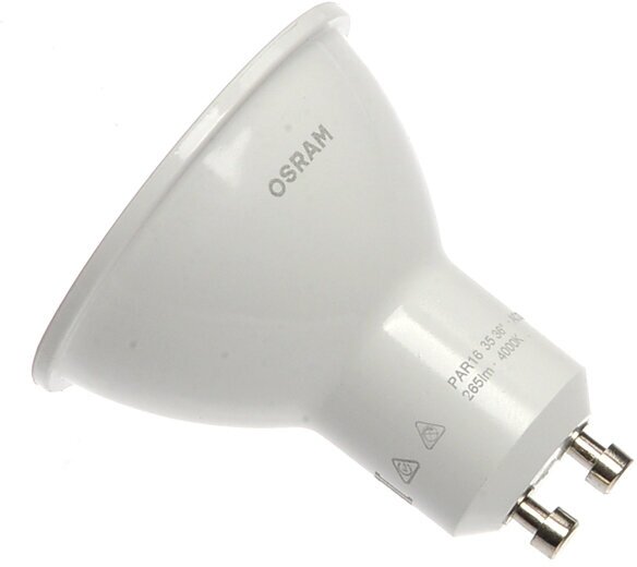 Светодиодная лампа LEDVANCE-OSRAM OSRAM LS PAR16 5035 4.8W/850 (=50W) 230V GU10 350lm 35° 15000h - фотография № 7