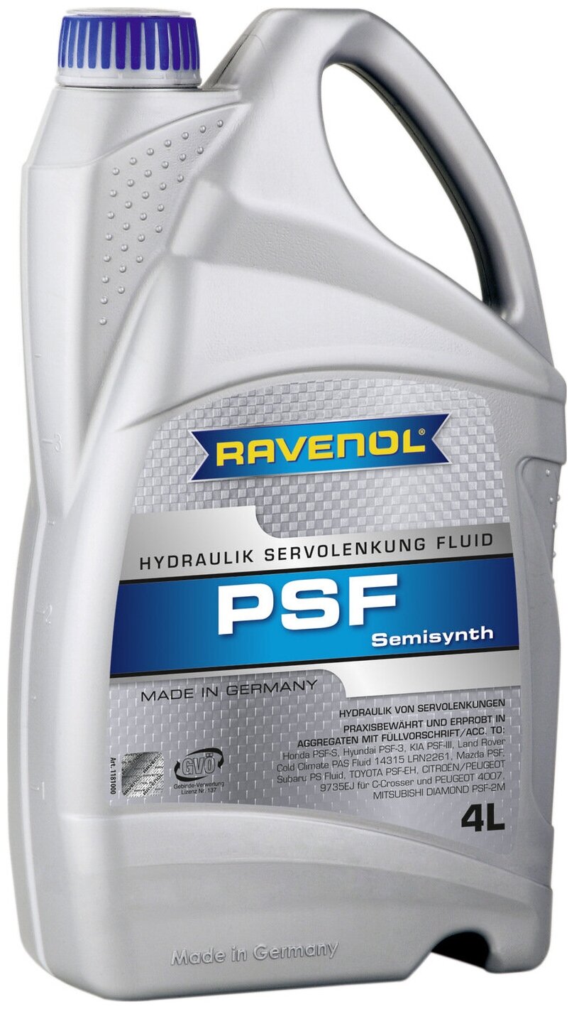 Жидкость ГУР RAVENOL PSF Fluid —  в е по низкой .