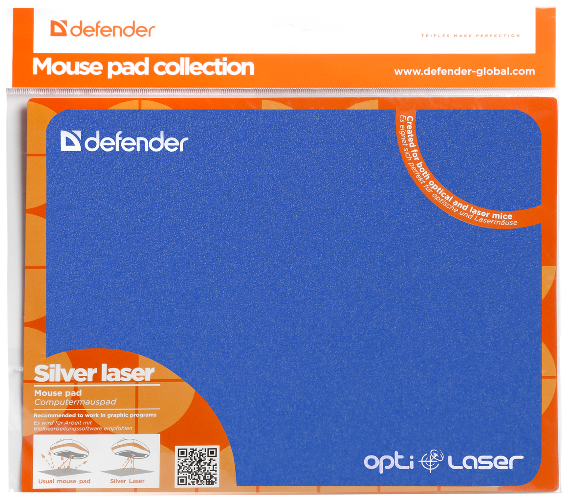 Коврик для мыши Defender Silver opti-laser (ассорти-5 видов) 220х180х0.4 мм - фотография № 3