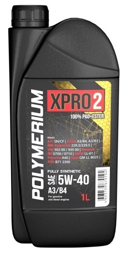 Моторное масло POLYMERIUM XPRO2 5W-40 A3/B4 1L
