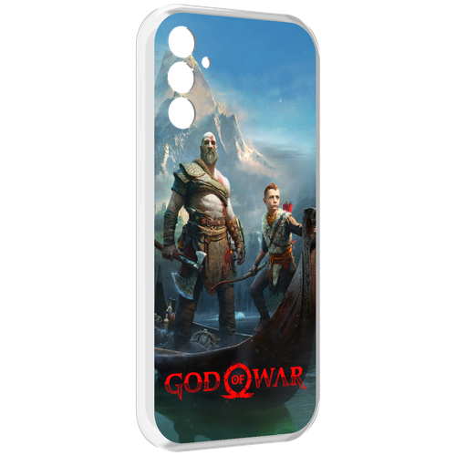 чехол mypads god of war для samsung galaxy a04 задняя панель накладка бампер Чехол MyPads God Of War Кратос Атрей для Samsung Galaxy M13 задняя-панель-накладка-бампер