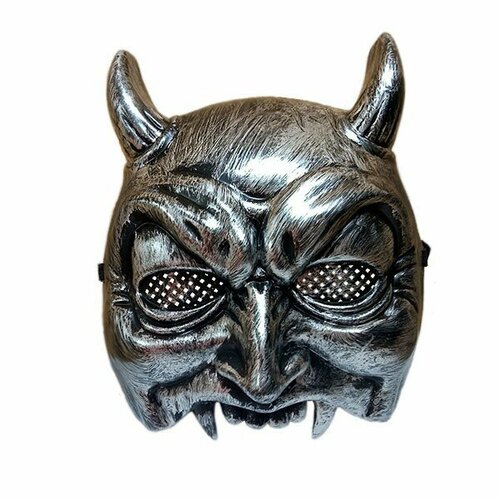 маска карнавальная для праздника вечеринки рука Карнавальная маска Чёрт, цвет серебряный