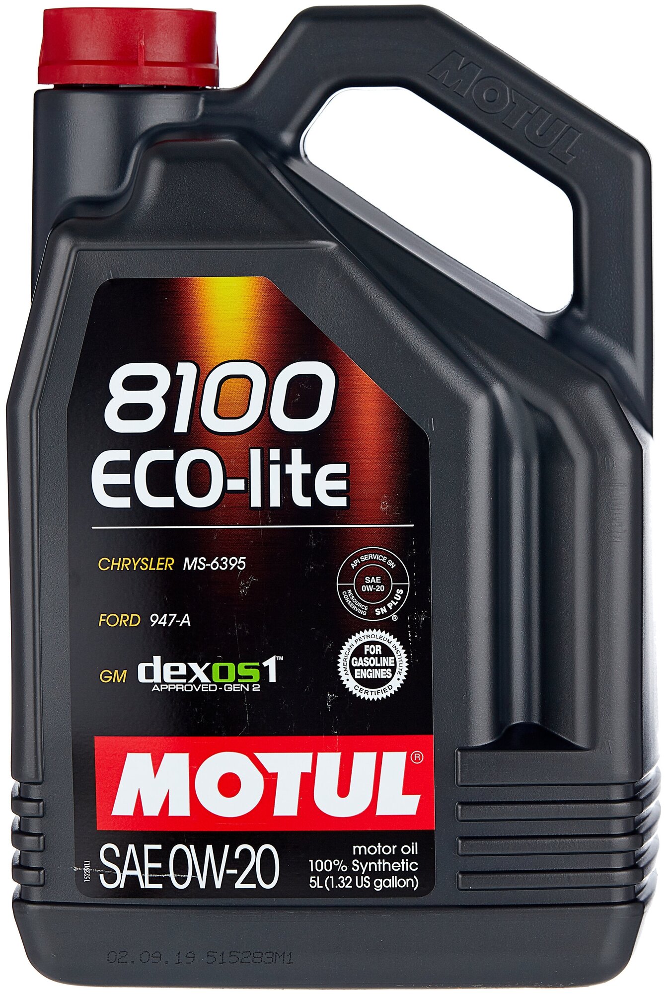 Моторное масло Motul 8100 Eco-lite 0W-20 синтетическое 5 л