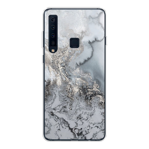 Силиконовый чехол на Samsung Galaxy A9 2018 / Самсунг Галакси А9 2018 Морозная лавина серая