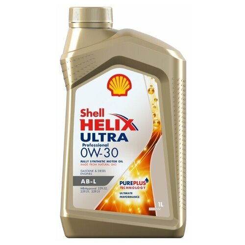 фото Синтетическое моторное масло shell helix ultra professional ab-l 0w-30 1 л